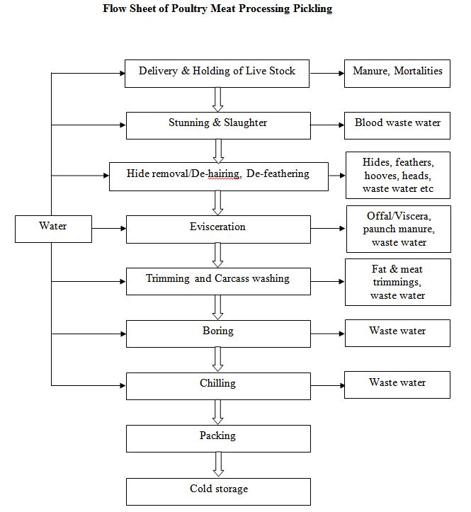 Flow Sheet of Poultry Meat Processing Pickling