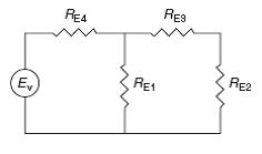 Figure 32.3_Electrical circuit with resistance in series and in parallel