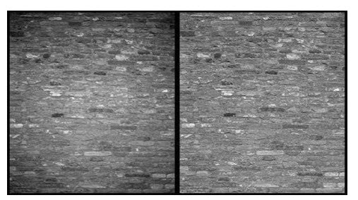 Fig. 10.8. Left image have vignetting effect in contrast to the uniform image
