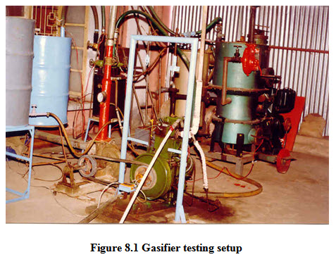 L 8 Figure 8.1 Gasifier testing setup