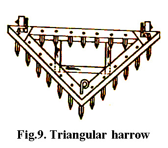 Triangular harrow